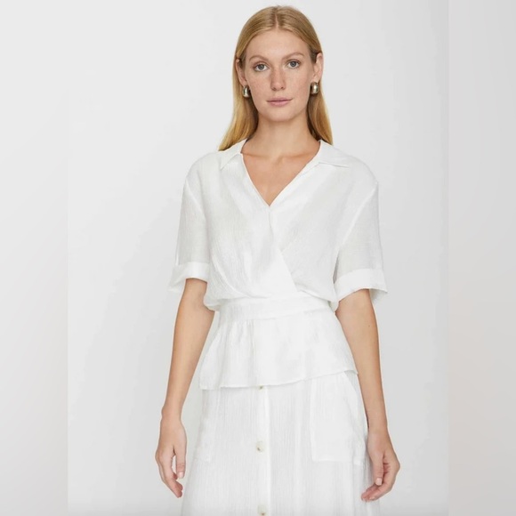 Brochu Walker Tops - Brochu walker Olympia gauzy peplum top nwot